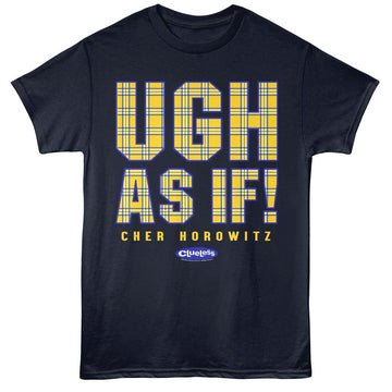 Clueless-Clueless Ugh As If-Navy Adult S/S T-Shirt - Navy