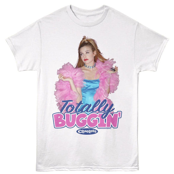 Clueless-Clueless Totally Buggin-White Adult S/S T-Shirt - White