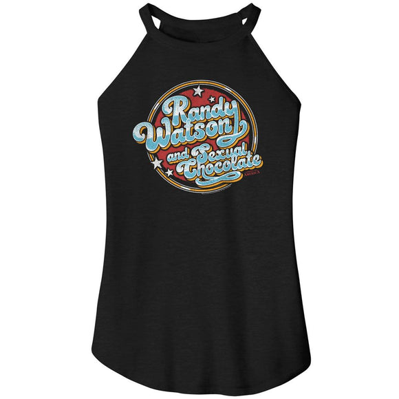 Coming To America-Cta Randy And Chocolate-Black Ladies Sleeveless Rocker Tank-S - Black
