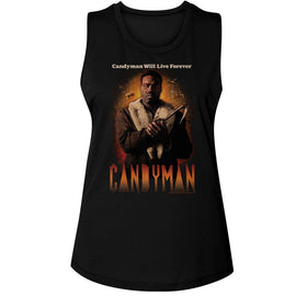 Candyman-Candyman Say His Name-Black Ladies Muscle Tank-S - Black