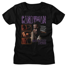 Candyman-Candyman Neon Logo-Black Ladies S/S T-Shirt - Black
