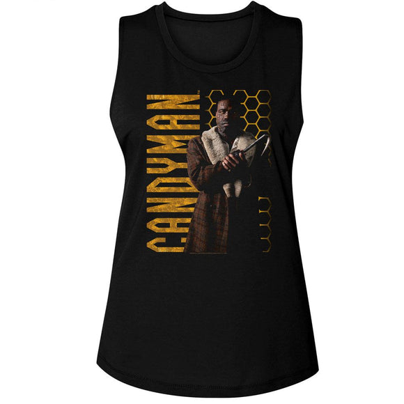 Candyman-Candyman Honeycomb-Black Ladies Muscle Tank-S - Black
