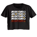 Candyman-Candyman Mirror Repeat-Black Ladies S/S Festival Cali Crop-S - Black