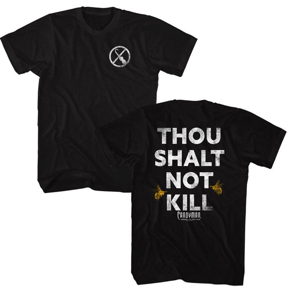 Candyman-Candyman Thou Shalt Not Kill-Black Adult S/S T-Shirt ***F&B***-S - Black