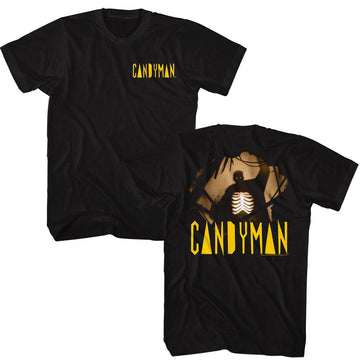 Candyman-Candyman Silhouette Front And Back-Black Adult S/S T-Shirt ***F&B***-S - Black