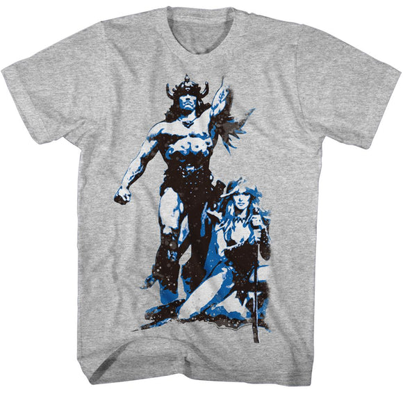 Conan-Conan Vintage-Gray Heather Adult S/S T-Shirt - Gray Heather