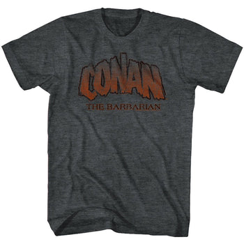 Conan-Conan The Barbarian-Black Heather Adult S/S T-Shirt - Black Heather