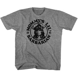 Conan-Mommys Barbarian-Graphite Heather Toddler S/S T-Shirt-3T - Graphite Heather