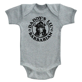 Conan-Daddys Barbarian-Gray Heather Infant S/S Bodysuit-24M - Gray Heather