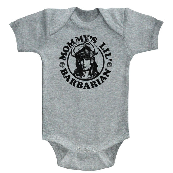Conan-Mommys Barbarian-Gray Heather Infant S/S Bodysuit-24M - Gray Heather