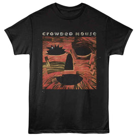 Crowded House-Crowded House Woodface-Black Adult S/S T-Shirt - Black