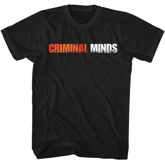 Criminal Minds-Criminal Minds Logo-Black Adult S/S T-Shirt - Black