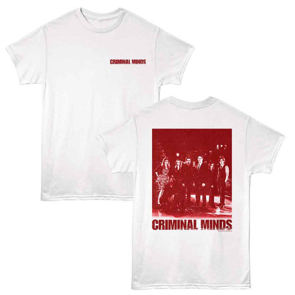 Criminal Minds-Criminal Minds Group Lot-White Adult S/S T-Shirt ***F&B***-S - White