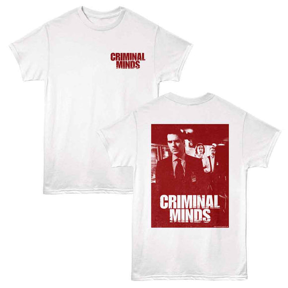 Criminal Minds-Criminal Minds Hotchner Reid Rossi-White Adult S/S T-Shirt ***F&B***-S - White