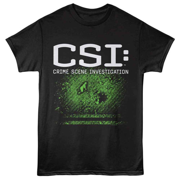 Csi-Csi Crime Scene-Black Adult S/S T-Shirt - Black