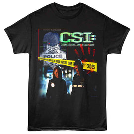 Csi-Csi Collage-Black Adult S/S T-Shirt - Black