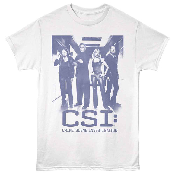 Csi-Csi Group Hallway-White Adult S/S T-Shirt - White