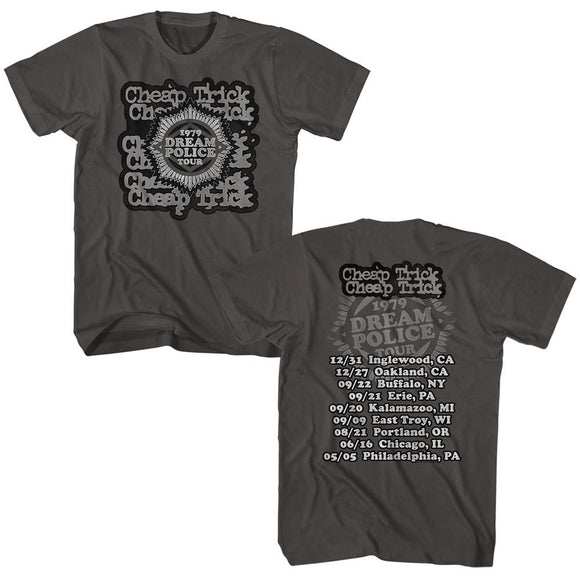 Cheap Trick-Dream Police Tour 2-Smoke Adult S/S T-Shirt ***F&B*** - Smoke
