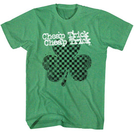 Cheap Trick-Shamrock-Kelly Heather Adult S/S T-Shirt - Kelly Heather
