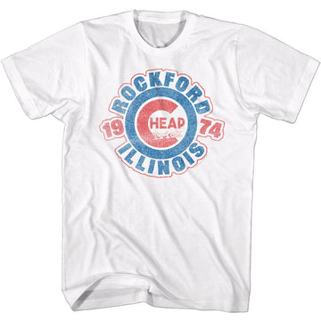 Cheap Trick-Rockford Il 74-White Adult S/S T-Shirt - White