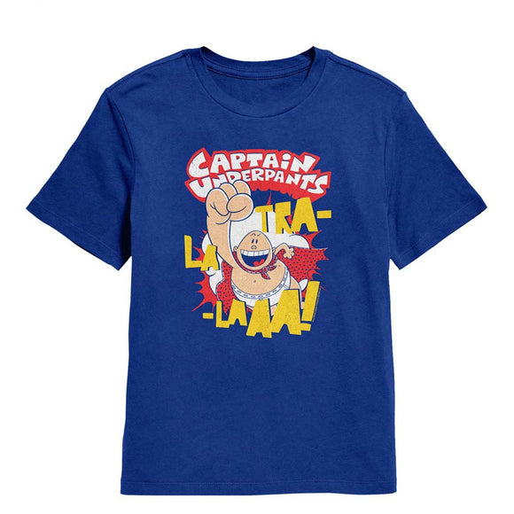 Captain Underpants Tra La Laaa Royal Heather Youth T-Shirt