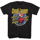 Cyndi Lauper-Cyndi Lauper Girls Just Wanna-Black Adult S/S T-Shirt - Black