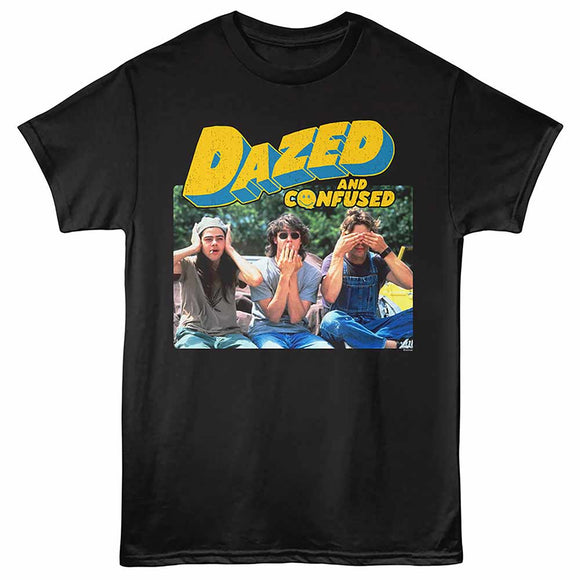 Dazed and Confused Hear Speak See Black Adult T-Shirt