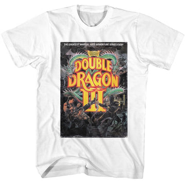 Double Dragon-Double Dragon III-White Adult S/S T-Shirt - White