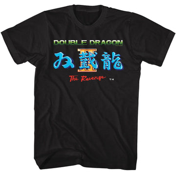 Double Dragon-Double Dragon Dd The Revenge Screen-Black Adult S/S T-Shirt - Black
