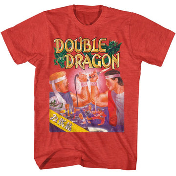 Double Dragon-Double Dragon 1 Arcade Smash-Red Heather Adult S/S T-Shirt - Red Heather
