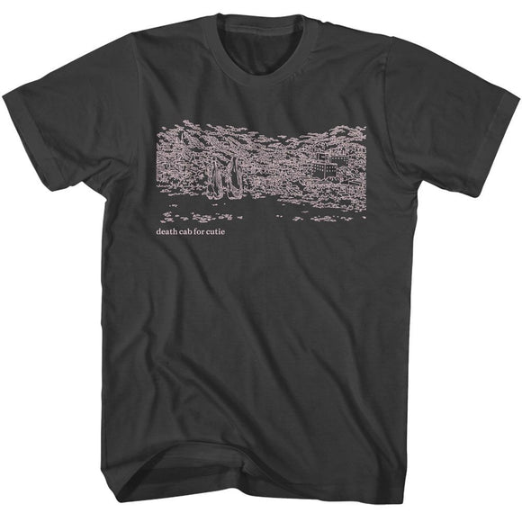 Death Cab For Cutie-Death Cab Album Line Art-Smoke Adult S/S T-Shirt - Smoke