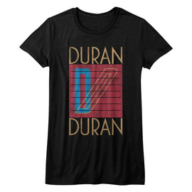 Duran Duran-Logo-Black Ladies S/S T-Shirt - Black