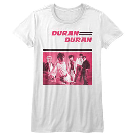 Duran Duran-Pinkduran-White Ladies S/S T-Shirt - White