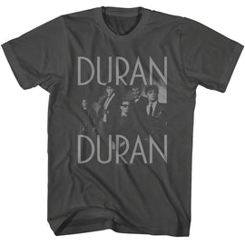 Duran Duran-Duran Duran 7 And Trt Photo Monotone-Smoke Adult S/S T-Shirt - Smoke