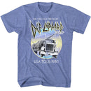 Def Leppard-Pastel Night-Light Blue Heather Adult S/S T-Shirt - Light Blue Heather