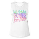 Def Leppard-Love Bites-White Ladies Muscle Tank-S - White