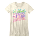 Def Leppard-Love Bites-Vintage White Ladies S/S T-Shirt - Vintage White