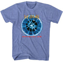 Def Leppard-Adrenalize Album-Light Blue Heather Adult S/S T-Shirt - Light Blue Heather