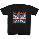 Def Leppard-Leopard Flag-Black Toddler S/S T-Shirt-3T - Black