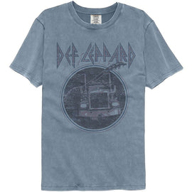 Def Leppard-Def Leppard Pink Truck Blue-Blue Jean Adult S/S Comfort Color T-Shirt - Blue Jean