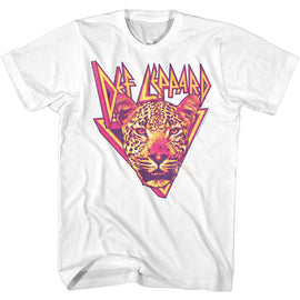 Def Leppard-Leppard Leopard-White Adult S/S T-Shirt - White