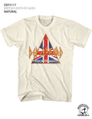 Def Leppard-British Rock Of Ages-Natural Adult S/S T-Shirt - Natural