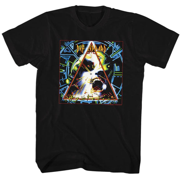 Def Leppard-Hysteria-Black Adult S/S T-Shirt - Black