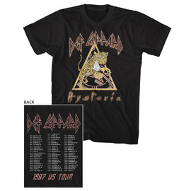 Def Leppard-Hysteria -Black Adult S/S T-Shirt ***F&B*** - Black