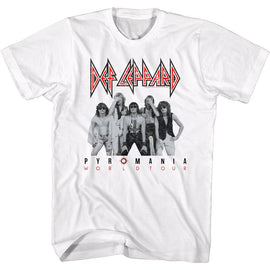 Def Leppard-Pyromania Wt-White Adult S/S T-Shirt - White