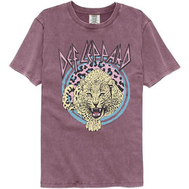 Def Leppard-Def Leppard Pastel 2-Berry Adult S/S Comfort Color T-Shirt - Berry