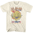 Def Leppard-Pyromania Leopard-Natural Adult S/S T-Shirt - Natural