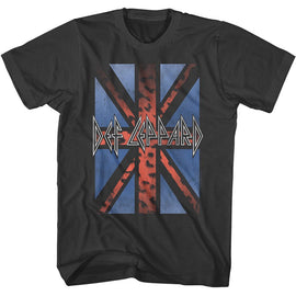 Def Leppard-Def Leppard Leopard Flag 2-Smoke Adult S/S T-Shirt - Smoke