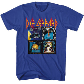 Def Leppard-Def Leppard-Royal Adult S/S T-Shirt - Royal