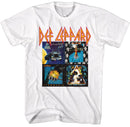 Def Leppard-Def Leppard 80S Album-White Adult S/S T-Shirt - White